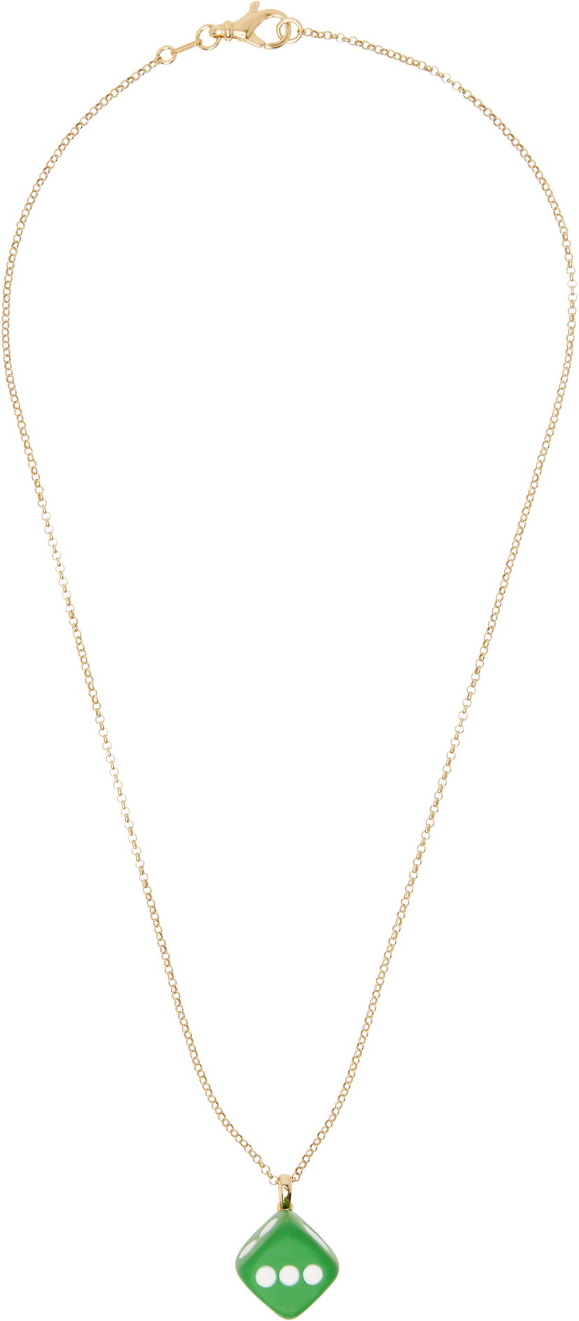 Кольє VEERT VEERT Dice Pendant Necklace Зелений | CA06PL