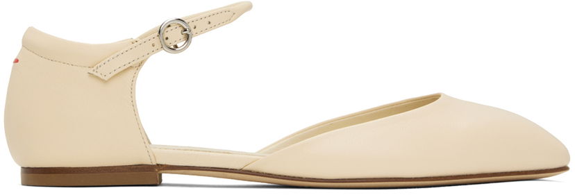 Одяг Aeyde Aeyde Miri Ankle Strap Flats бежевий | A11-FL-RKLS08FL47-SS24-100-007