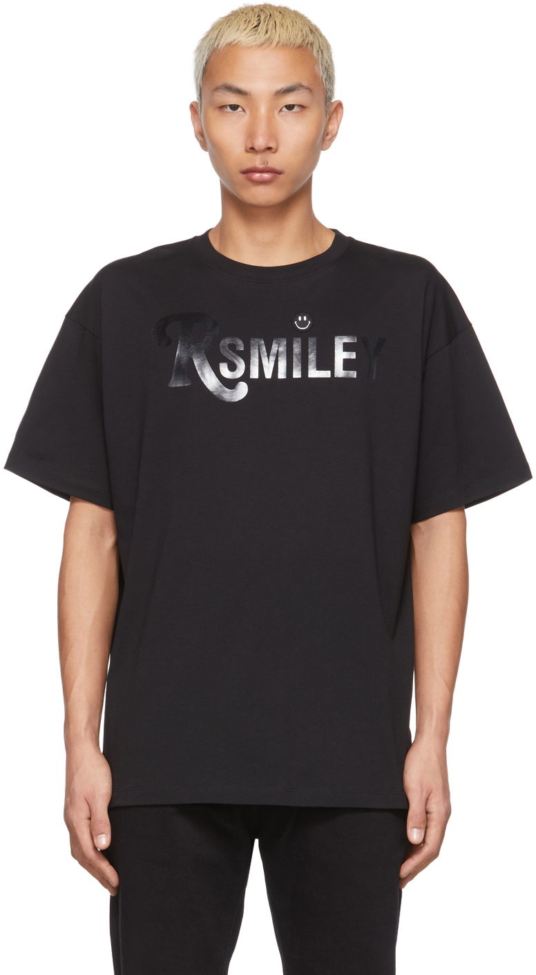 Футболка RAF SIMONS Raf Simons Smiley Edition RSmiley Graphic T-Shirt чорний | 224-M121
