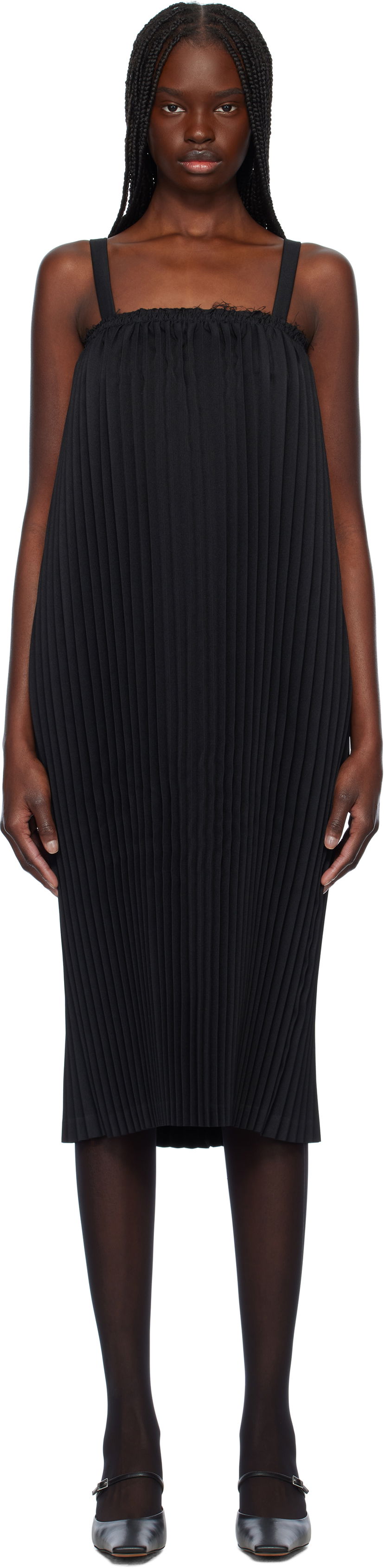 плаття Comme des Garçons Comme des Garçons Gabardine Midi Dress чорний | RO-A003-S25