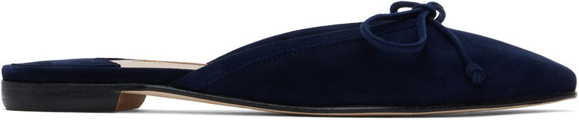Догляд за взуттям Manolo Blahnik Manolo Blahnik Ballerimu Suede Mules темно-синій | 9XX-0657