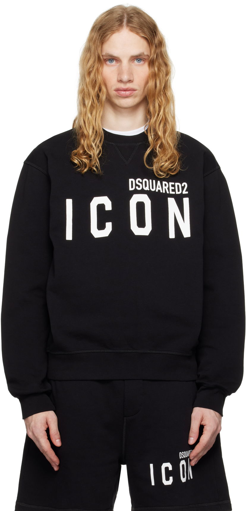 Cветр DSQUARED2 Crewneck Cool Fit Sweater чорний | S79GU0004_D25015