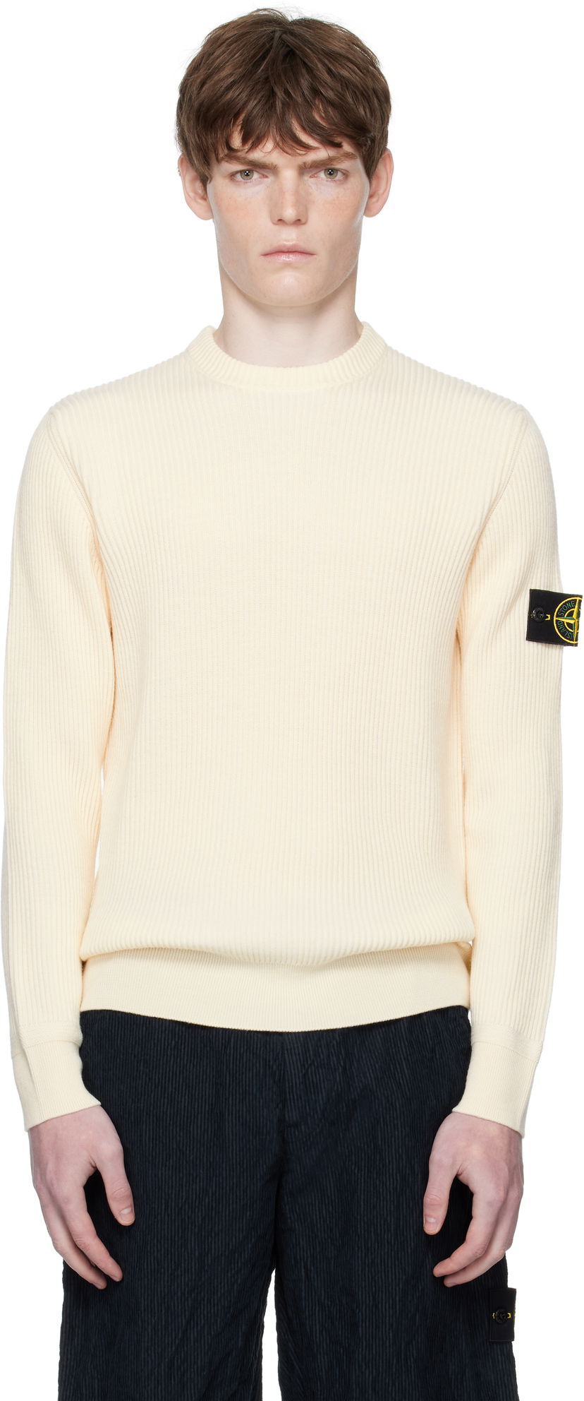 Cветр Stone Island Stone Island Full Rib RWS Wool Sweater Жовтий | K2S15 5100053 S00C2