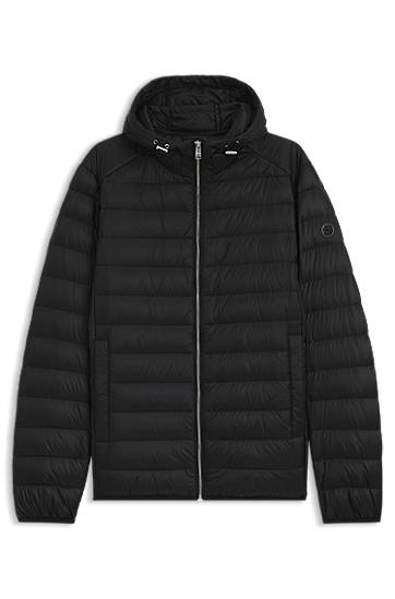 Пуховик BOSS Water-repellent Down Padded Jacket чорний | 50540450