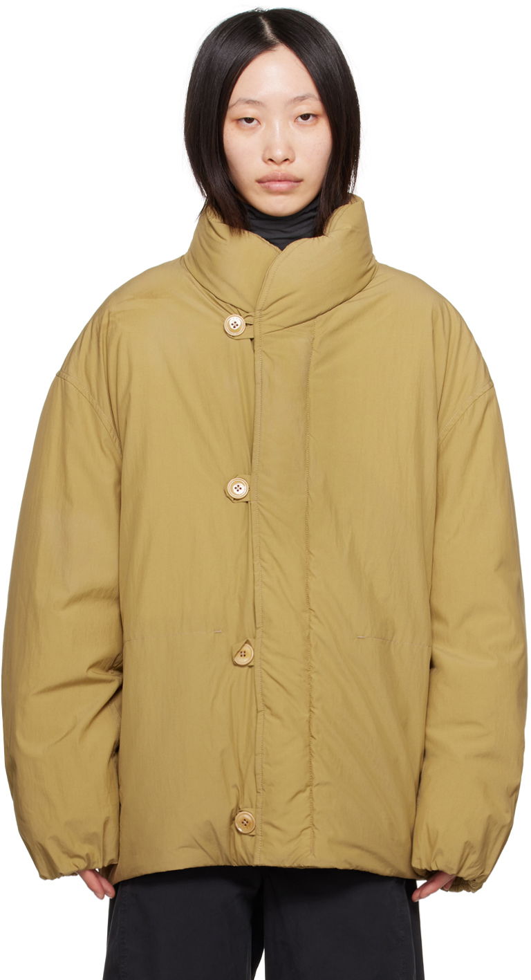 Пуховик LEMAIRE Lemaire Stand Collar Puffer Jacket Коричневий | OW1040 LF1156