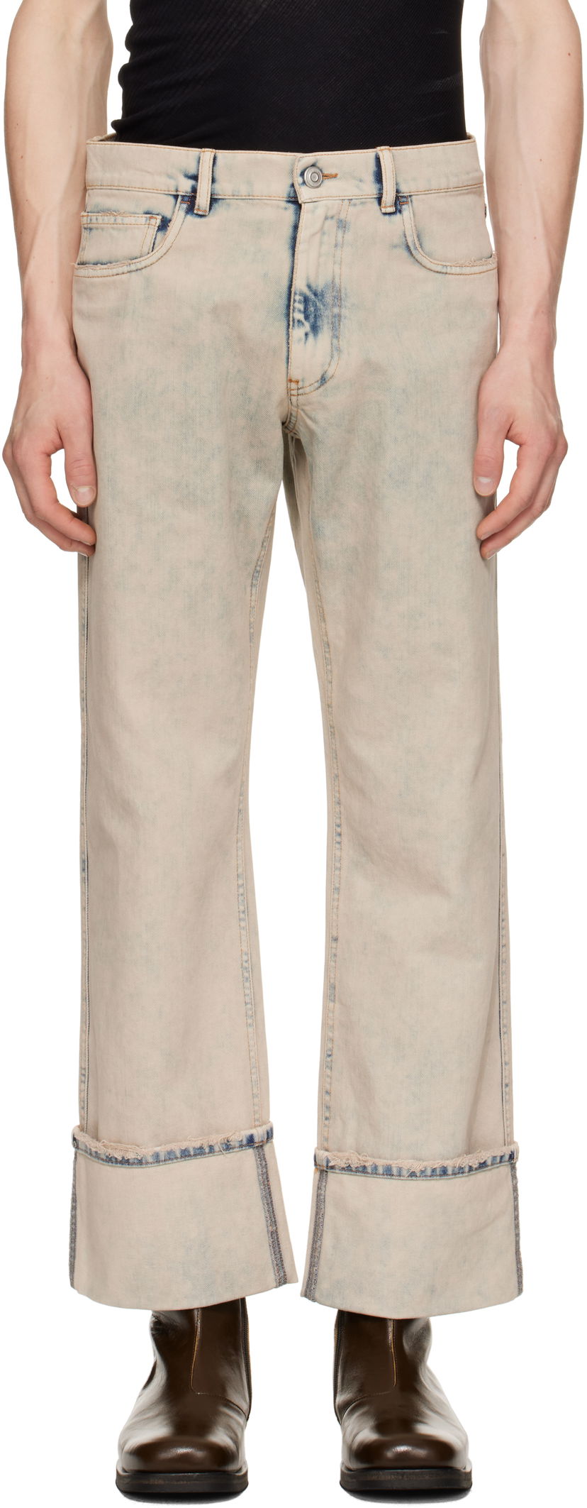 Джинси Coperni Coperni Boyfriend Jeans бежевий | COPP122F2035MEN