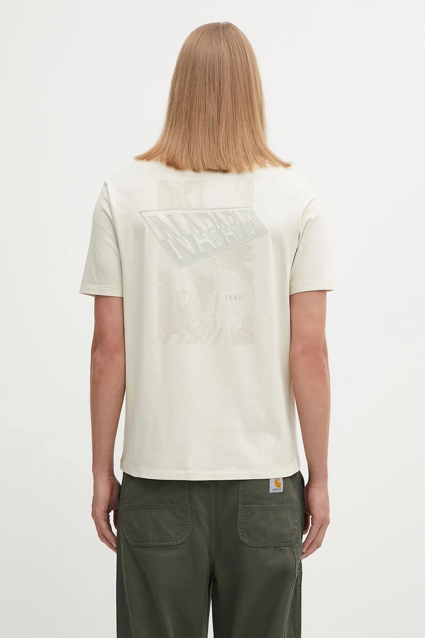 Футболка Napapijri S-Aren Graphic T-Shirt бежевий | NP0A88S4N1J1