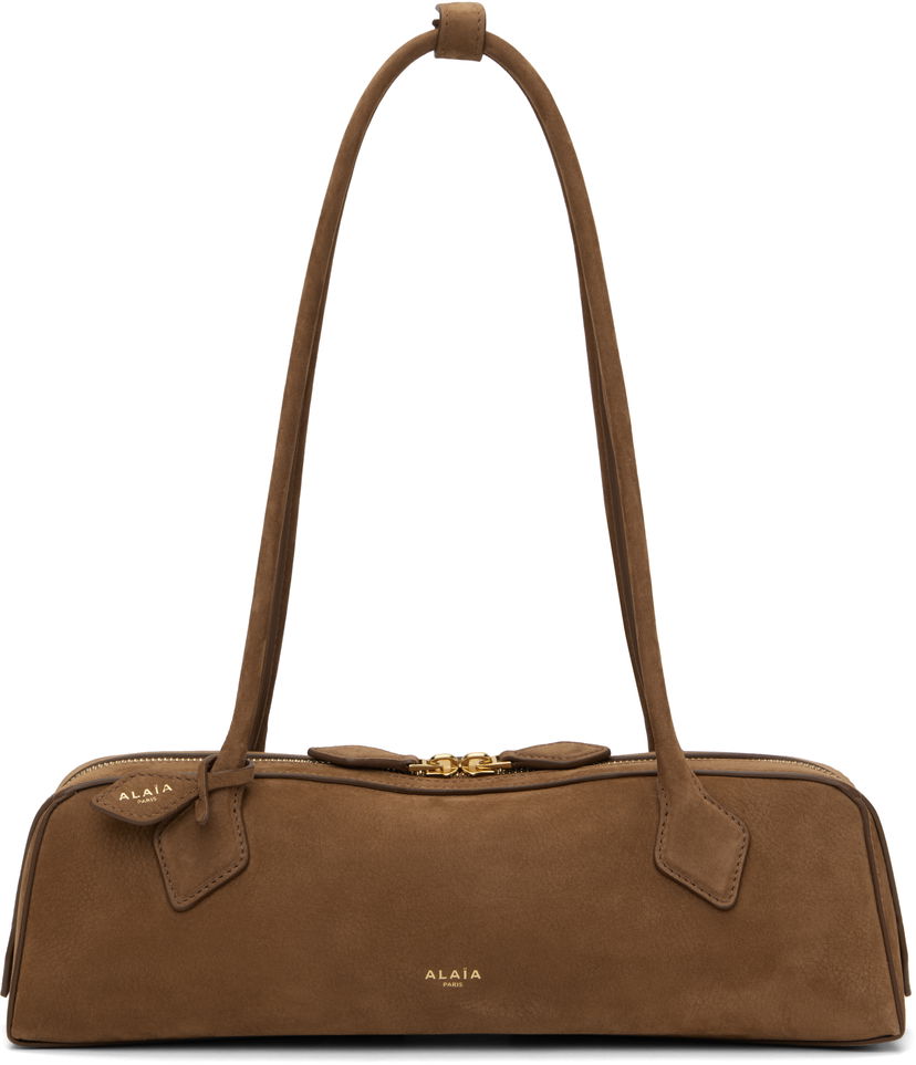 Сумка Alaïa 'Le Teckel' Medium Suede Bag Коричневий | AA1S06033CA214