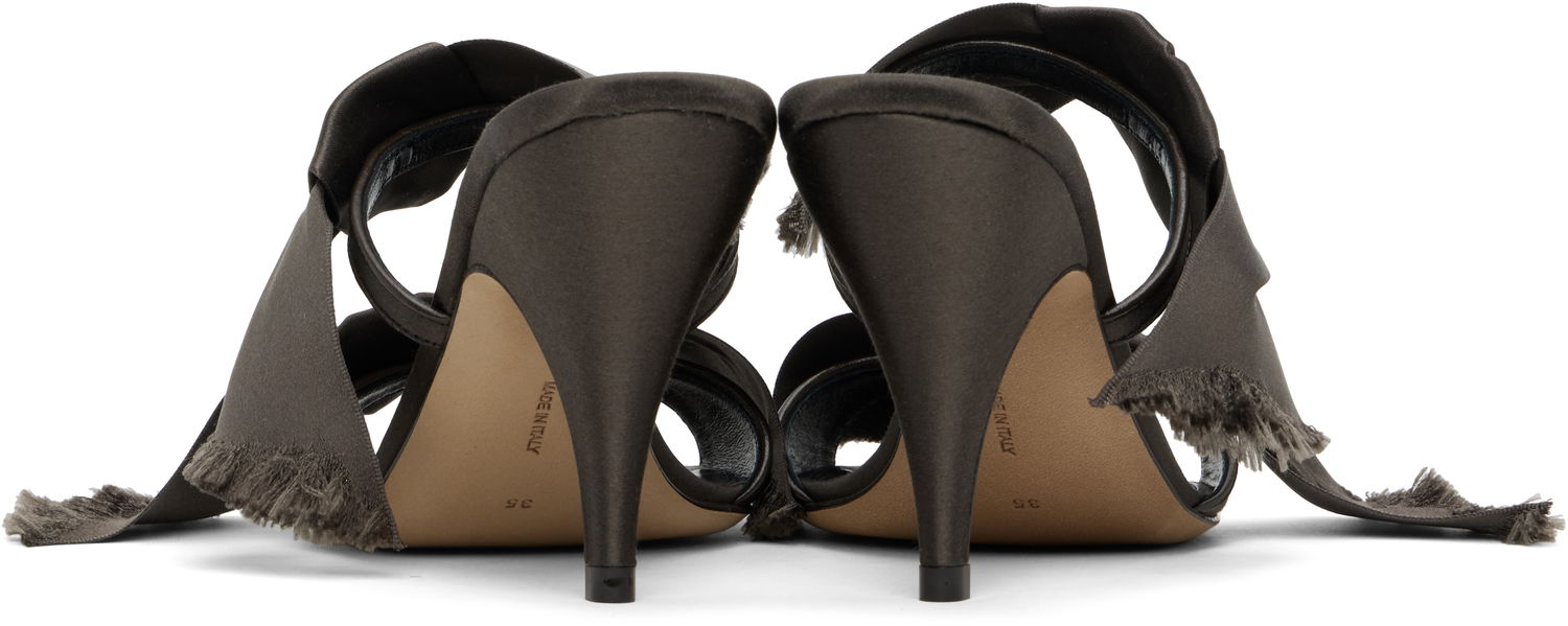Кросівки та взуття The Row Vika Knot Heeled Sandals Сірий | F1569-W326, 1