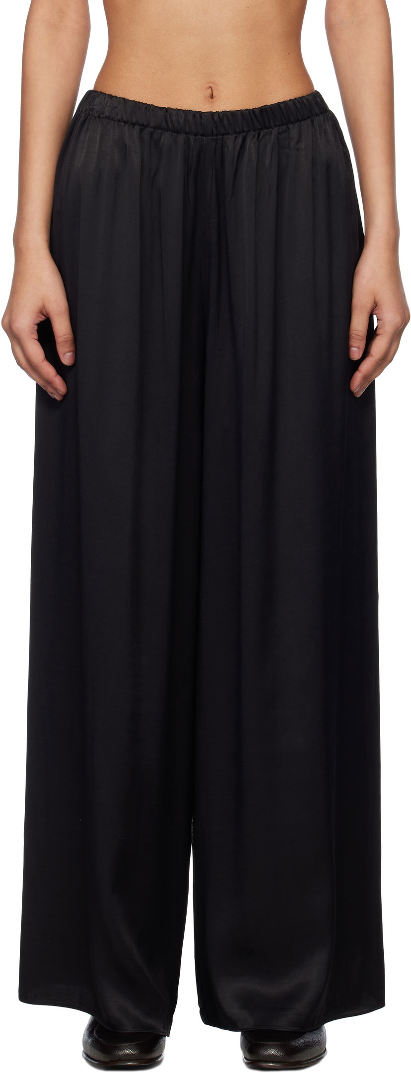 Штани Bode Bode Roy Wide-Leg Trousers чорний | WRS25BT066