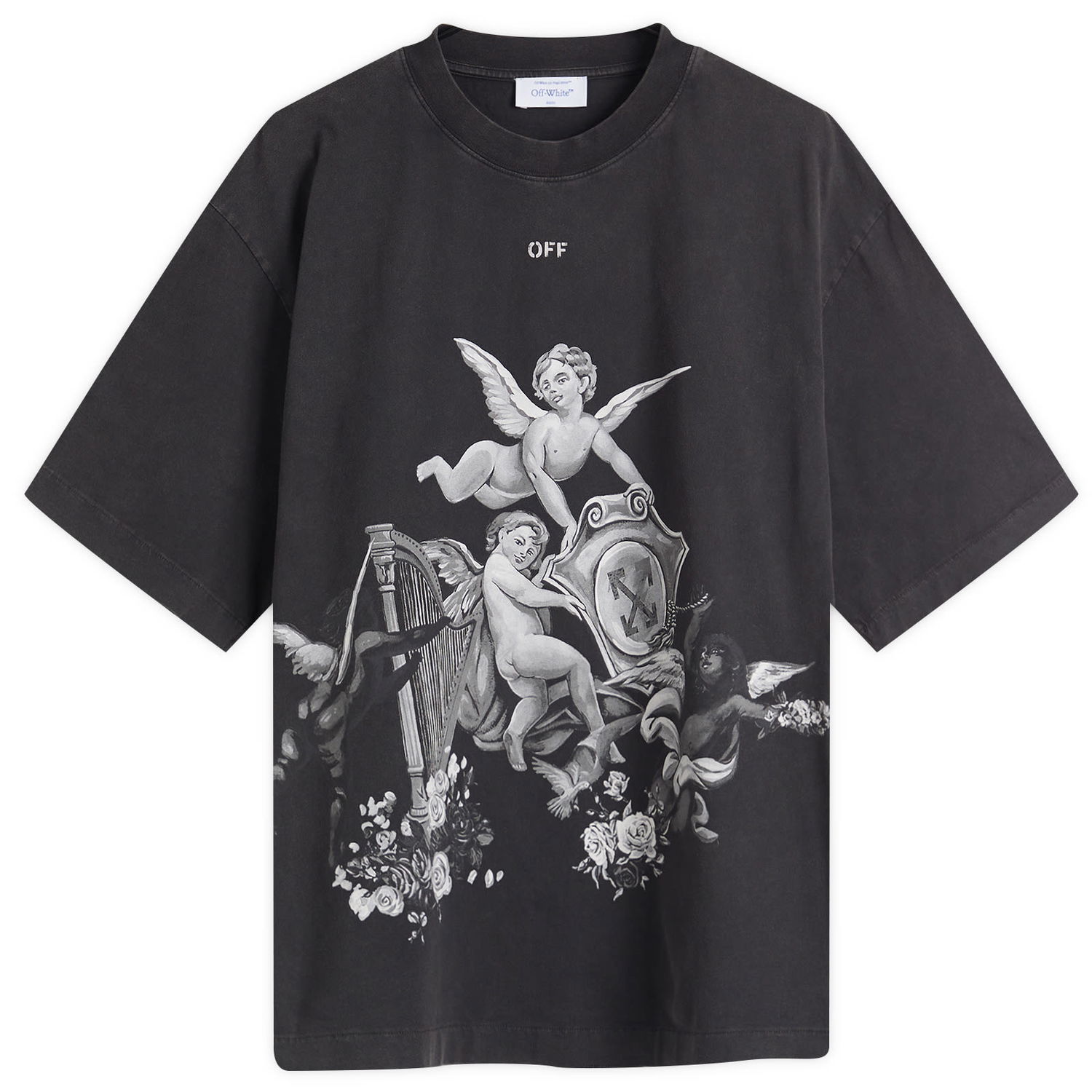 Футболка Off-White Putti Skate Graphic Tee, Size Large чорний | OMAA120S25JER0011301, 0