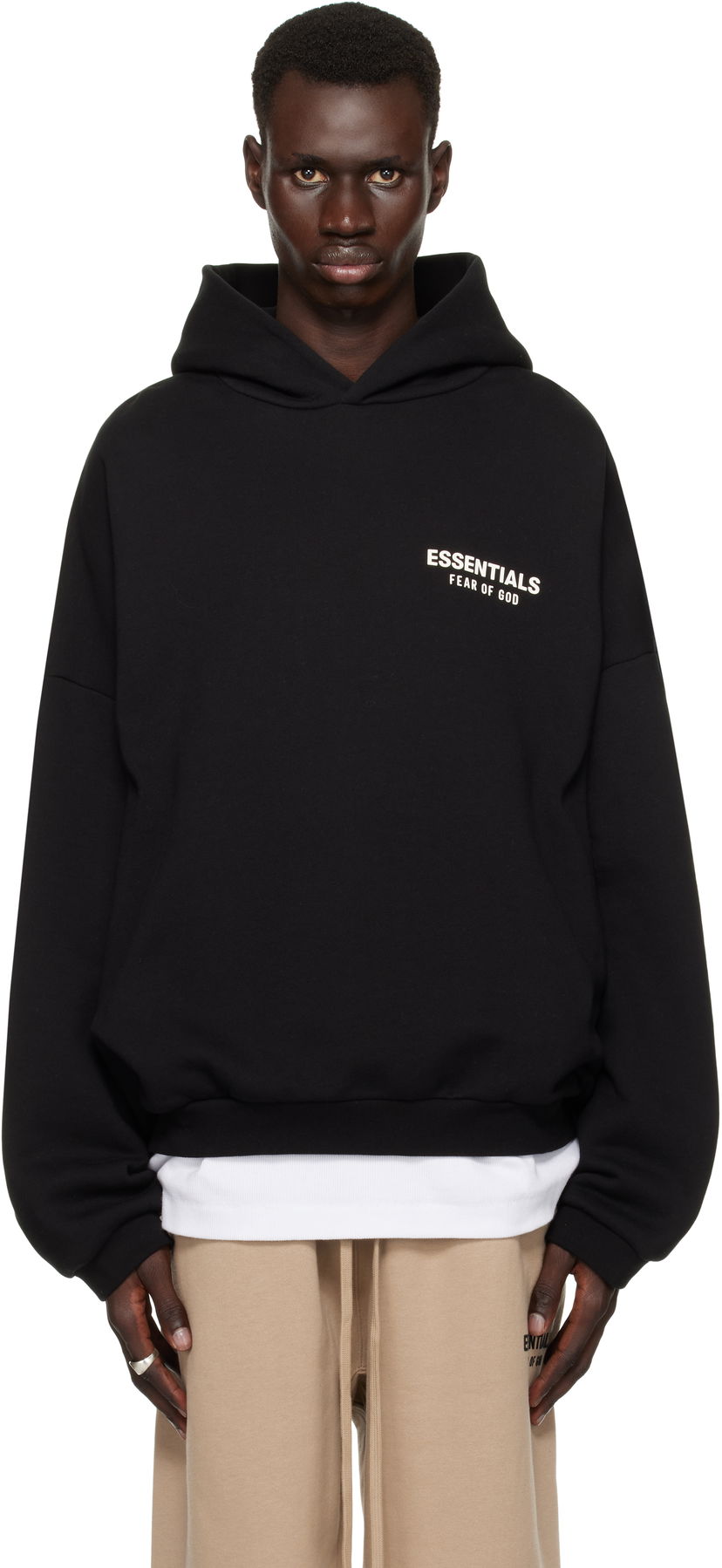Світшоти Fear of God Fear of God ESSENTIALS Fleece Hoodie чорний | 192HO246250F