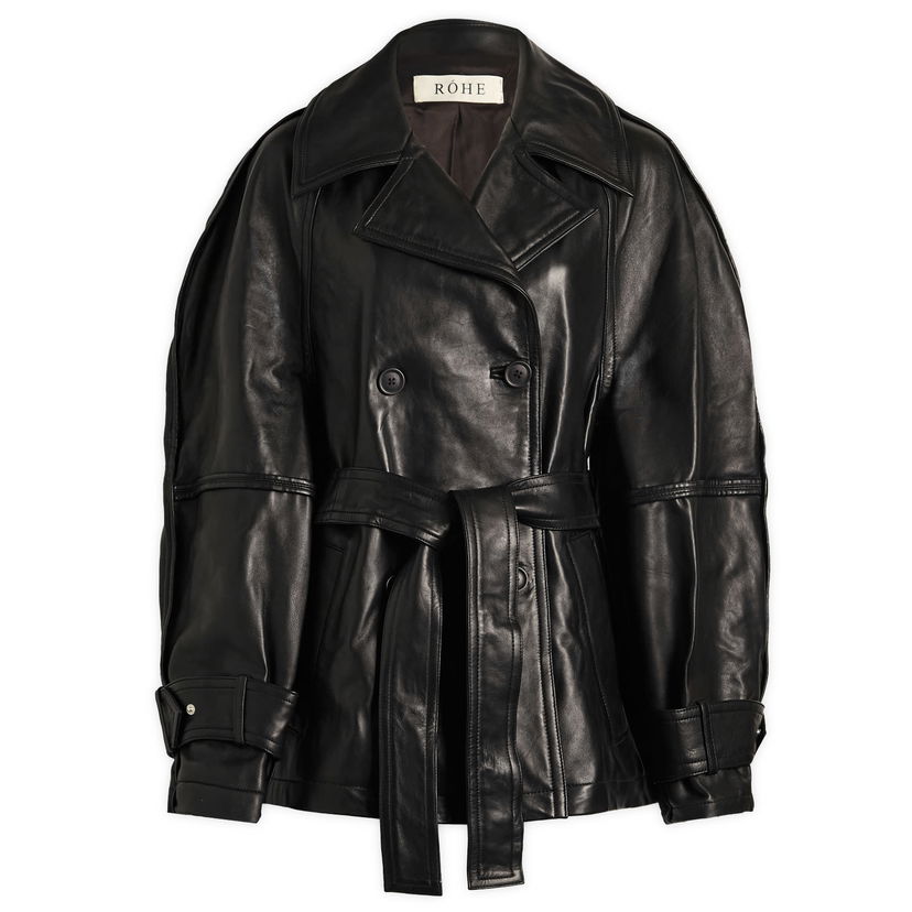 Куртка Róhe Sculptural Leather Jacket чорний | 416-11-145