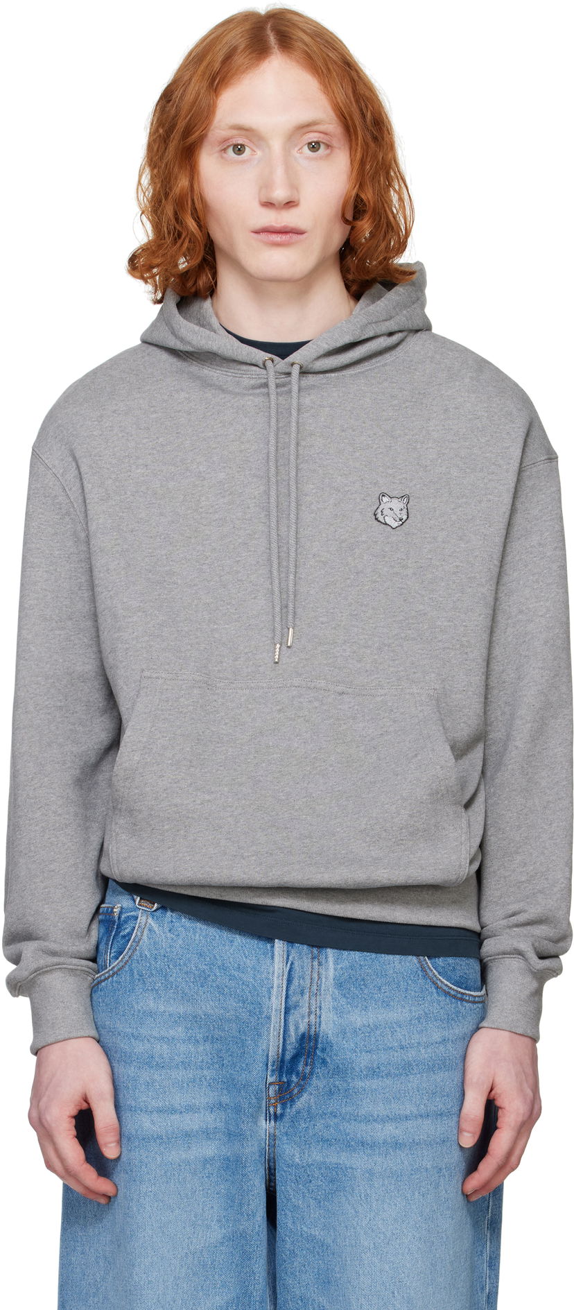 Світшоти MAISON KITSUNÉ Maison Kitsuné Comfort Hoodie with Fox Head Patch Сірий | MM00713KM0321