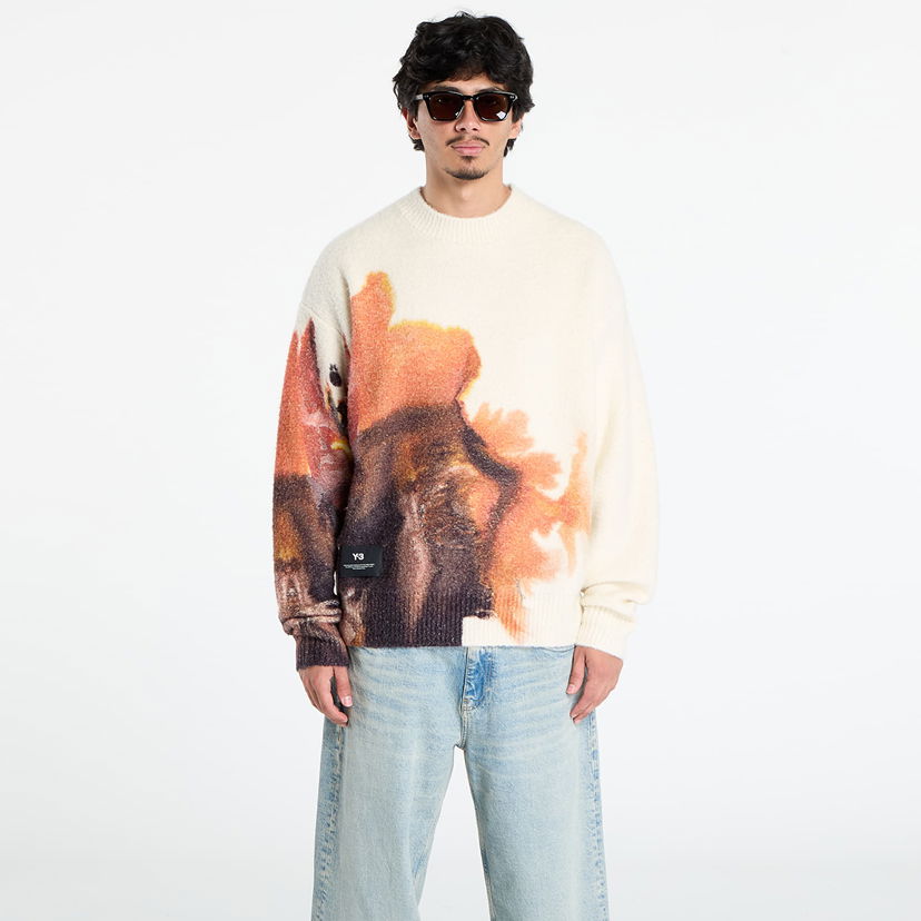 Cветр Y-3 Y-3 Graphix Knit Crew Sweater білий | JX7332