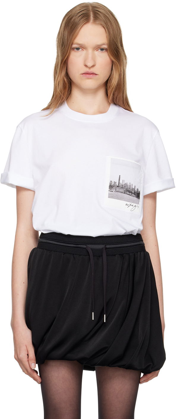 Футболка Helmut Lang Skyline Postcard Graphic T-Shirt білий | O07HM501
