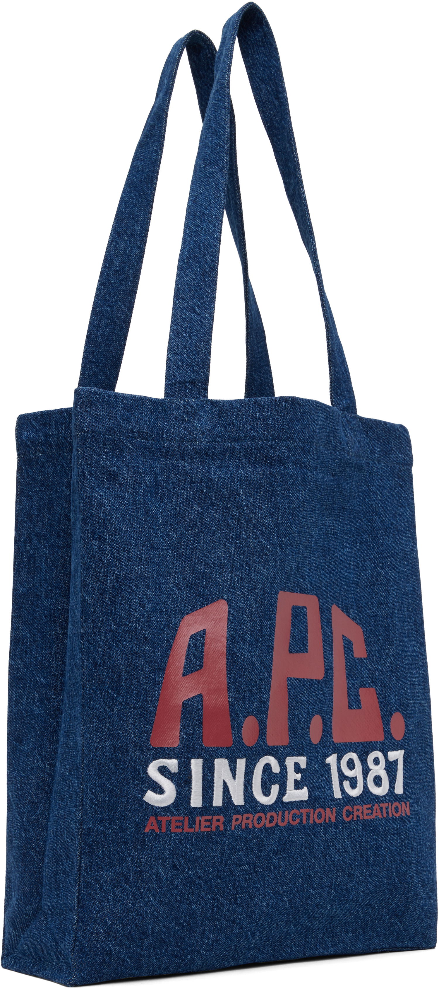 сумка-тоут A.P.C. A.P.C. Lou Carpenter Denim Tote Bag Синій | COHTD-M61990, 1