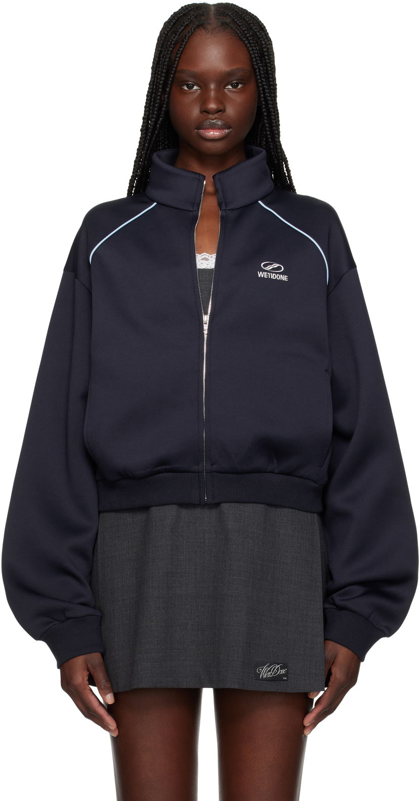 Куртка бомбер We11done We11done Sporty Selldone Track Jacket темно-синій | WD-TJ1-25-832-W-NV