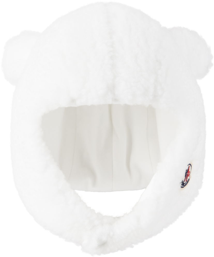 Шапка Moncler Moncler Enfant Teddy Earflap Beanie білий | K29513B0000189A3X