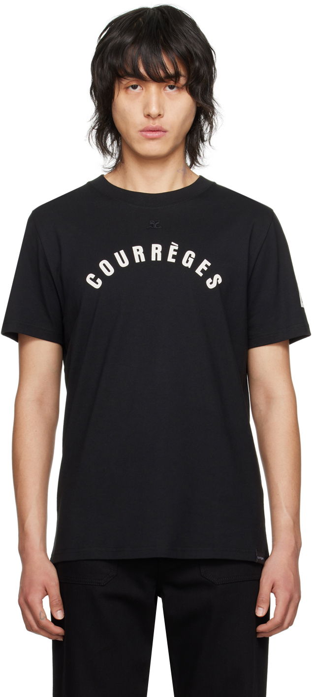 Футболка Courrèges Courrèges Straight Graphic T-Shirt чорний | 124JTS008JS0112