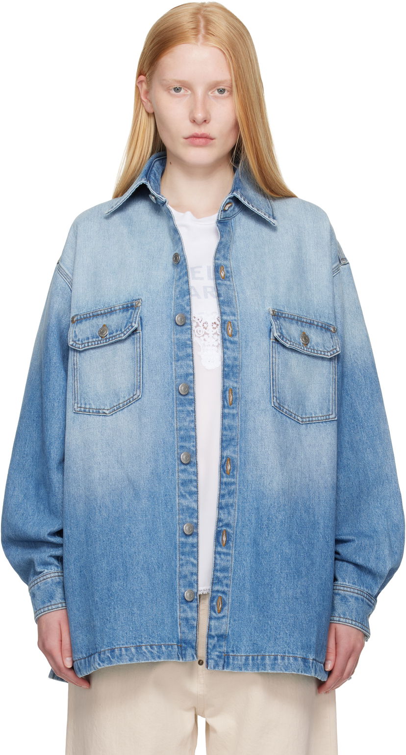 Сорочка Stella McCartney Stella McCartney Iconic Denim Shirt Синій | 6D04113SQH27