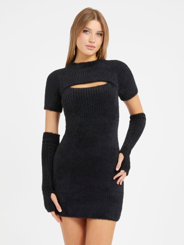 Кроп-топи GUESS Detachable Sleeves Mini чорний | W3BK0VZ3BJ0, 0