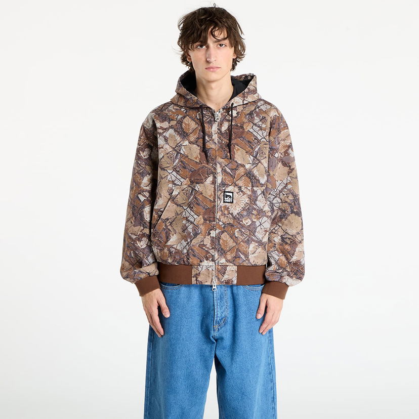 Куртка OBEY OBEY Glen Zip Up Hooded Jacket Коричневий | 121800593-FNC