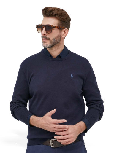 Cветр Polo by Ralph Lauren Cashmere Jumper темно-синій | 710866549