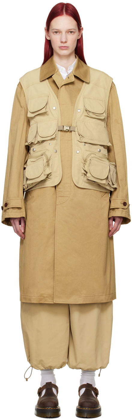 Жилет Junya Watanabe Overlay Utility Coat бежевий | WM-C001-051