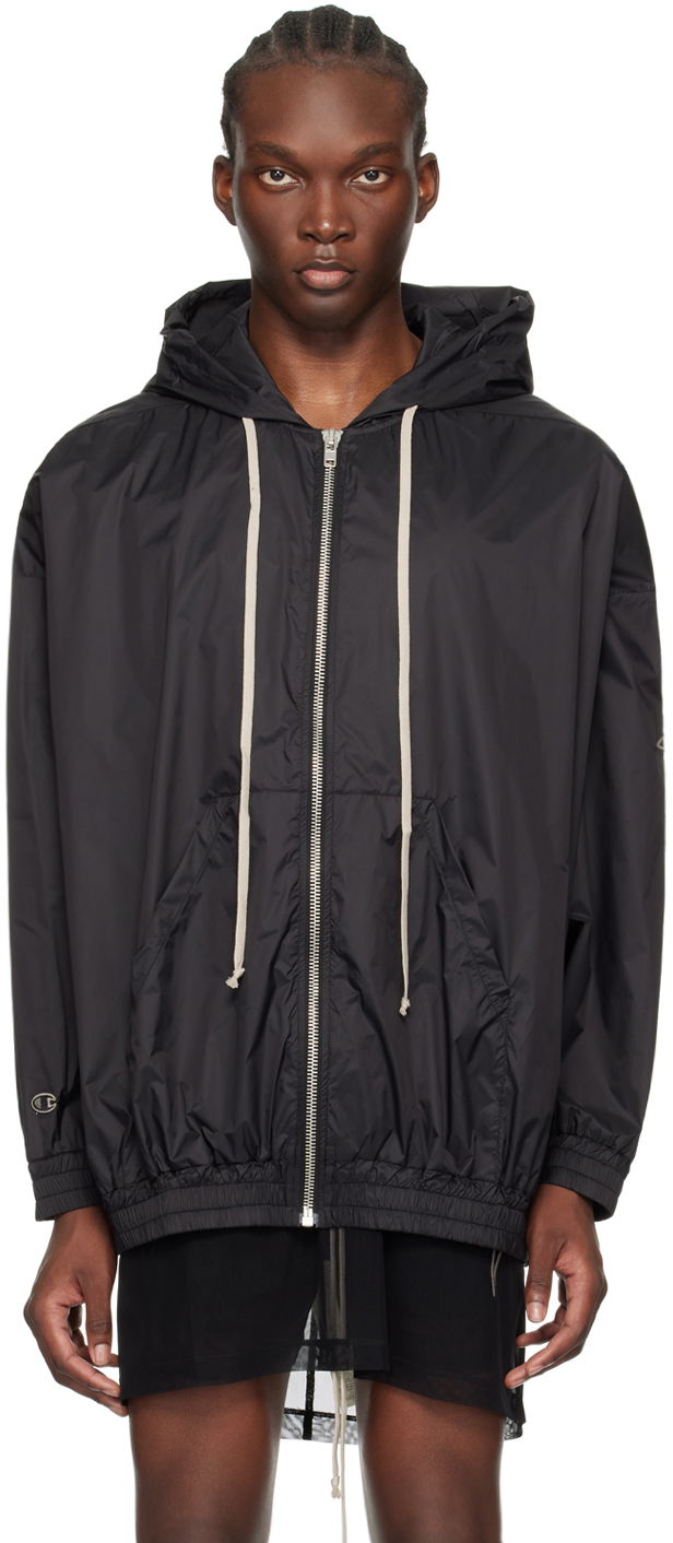 Вітровка Rick Owens Jumbo Jason's Hoodie чорний | CM01D0632 CHNY