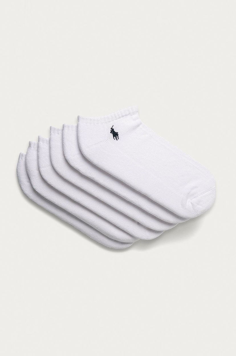 Шкарпетки Polo by Ralph Lauren Ralph Lauren Trainer Liner Socks Six-Pack білий | 449723765002