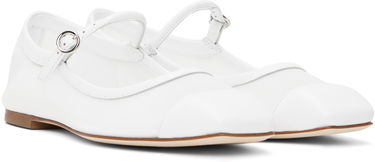 Одяг Aeyde Aeyde Uma Mesh Toe-Cap Ballerina Flats білий | A11-FL-RKLS08FL181-SS25-1020-007, 3