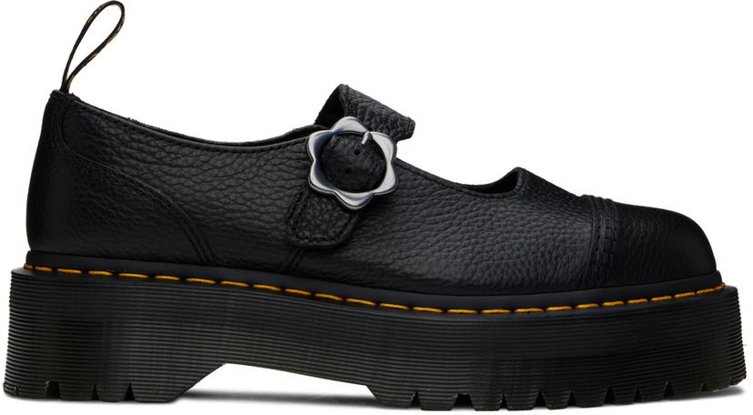 Одяг Dr. Martens Dr. Martens Addina Flower Buckle Leather Platform Oxfords чорний | 27644001