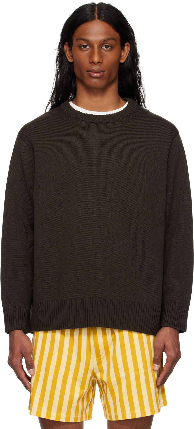 Cветр Bode Bode Juniper Sweater Коричневий | MRS25KT028