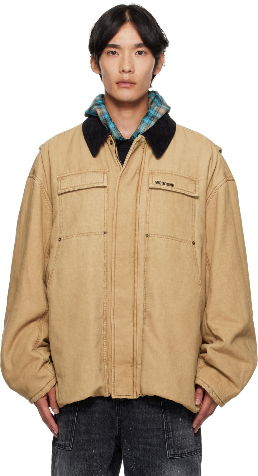 Куртка We11done We11done Washed Work Jacket бежевий | WD-JP2-25-070-U-BG