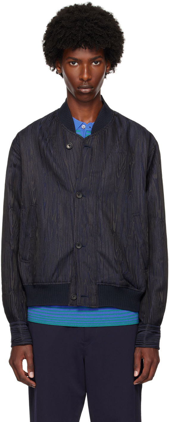 Куртка бомбер Paul Smith PS Paul Smith Graphic Pattern Bomber Jacket темно-синій | M2R-872Y-N22133-49