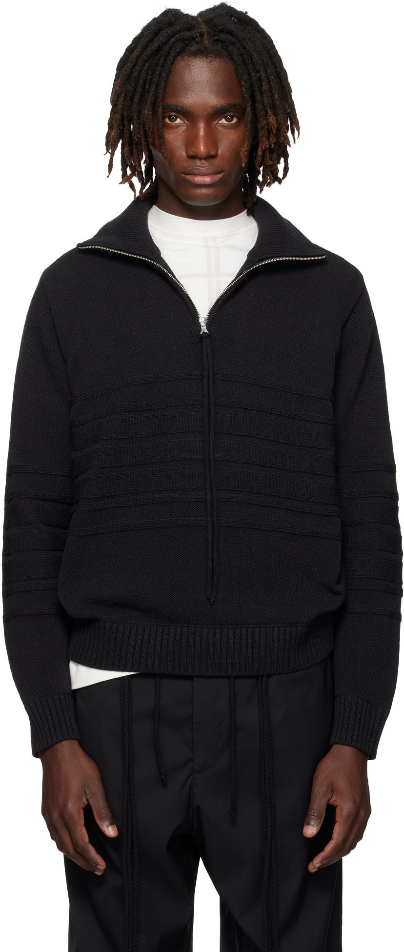 Сорочка поло Craig Green Craig Green Tape Knit Polo чорний | CGAW25CKNJU61