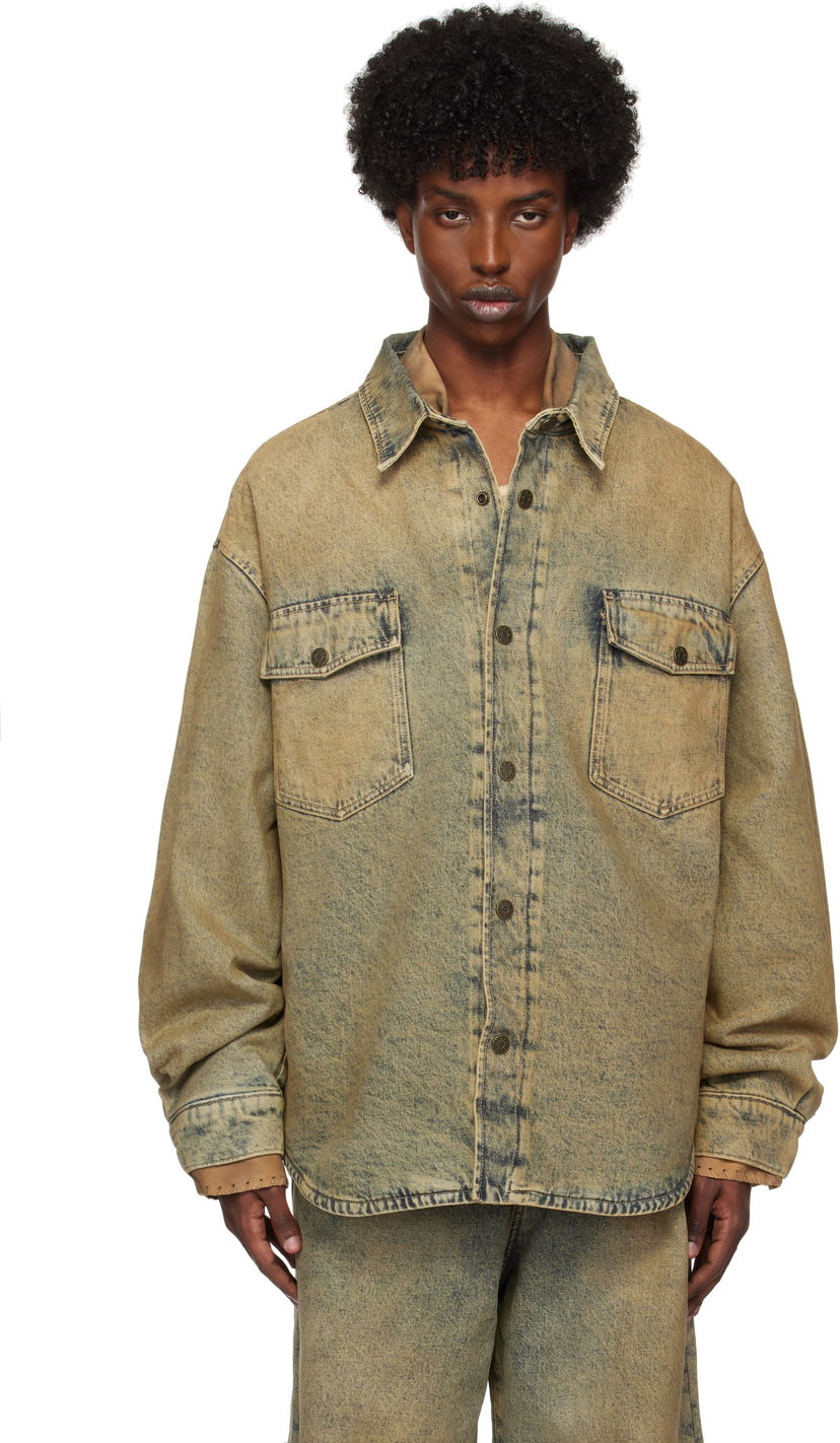 Сорочка GUESS Denim Shirt Overshirt Зелений | M4BU85D4S18GUS2
