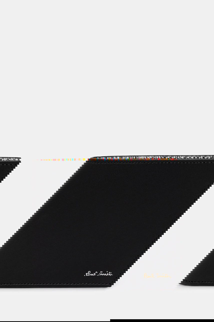 Гаманець Paul Smith Paul Smith Leather Wallet with Multi-Stripe Trim чорний | M1A.4832.CMULTI, 0