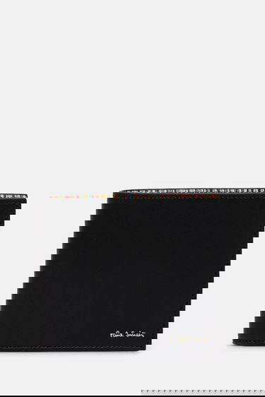 Гаманець Paul Smith Paul Smith Leather Wallet with Multi-Stripe Trim чорний | M1A.4832.CMULTI, 0