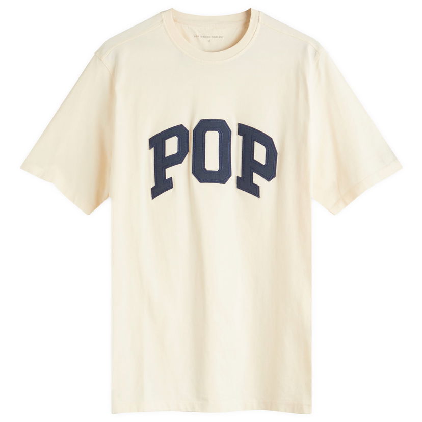 Футболка Pop Trading Company Arch Logo T-Shirt, Size Large бежевий | POPSS25-02-010
