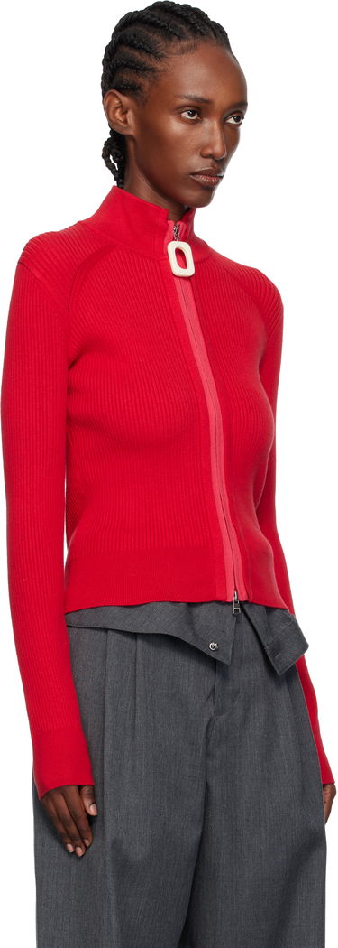 Cветр JW Anderson JW Anderson Fitted Zip-Up Sweater чорний | KW1353-YN0398, 4