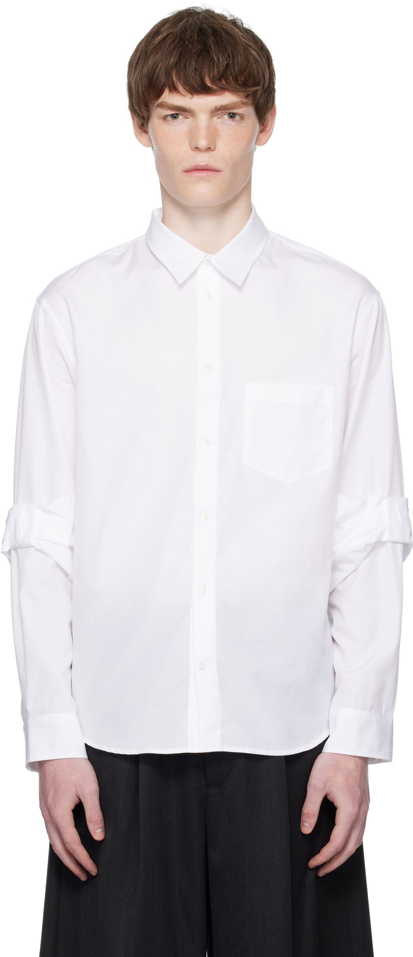 Сорочка Simone Rocha Simone Rocha Bow Sleeve Classic Shirt білий | 5382 1025