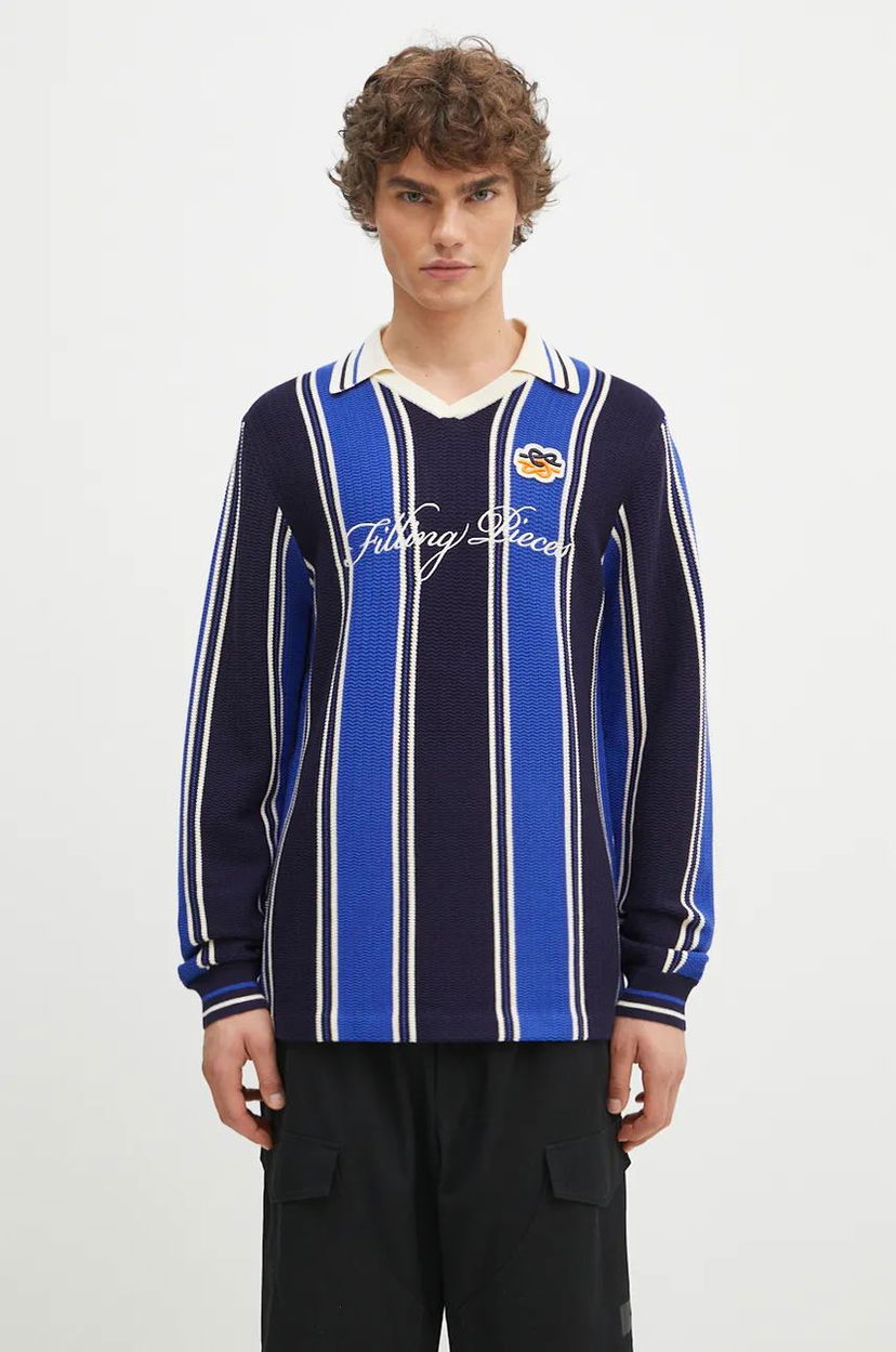 Cветр Filling Pieces Knit Football Jersey Sweater Синій | 91099041925