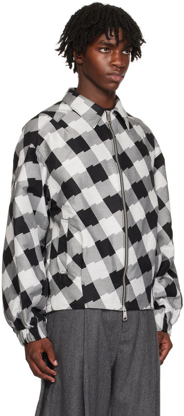 Куртка бомбер ADER ERROR Check Print Zip-Up Jacket чорний | BMADFWJK1001WH, 4