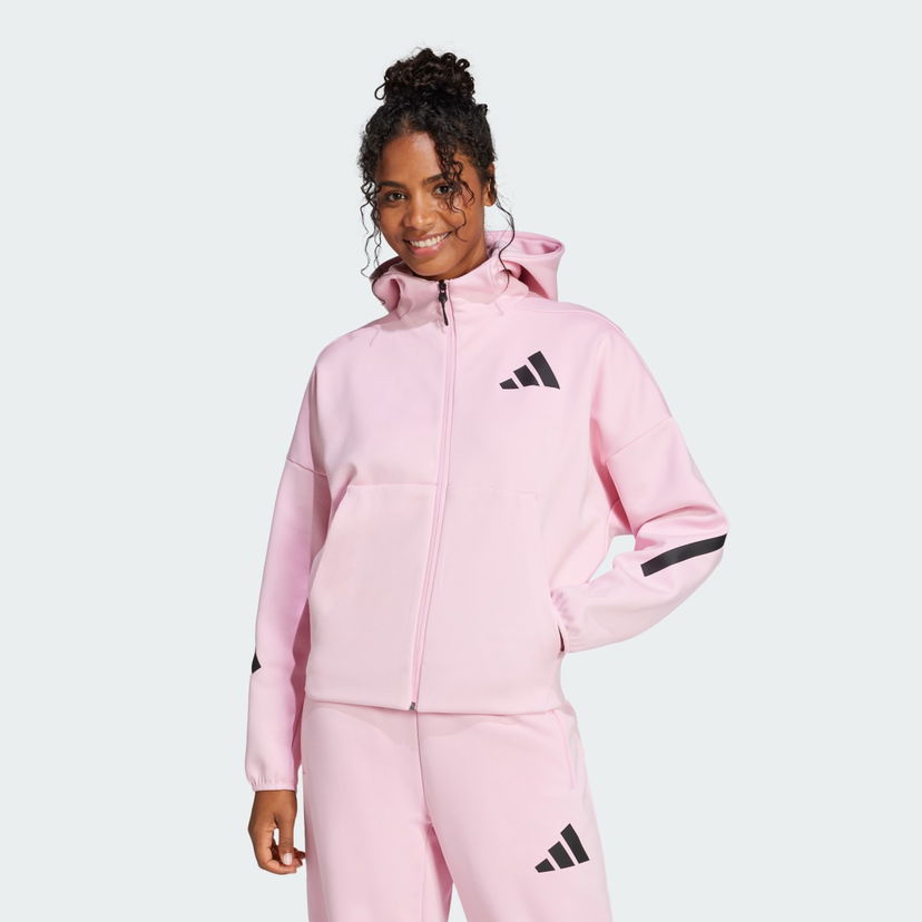 Світшоти adidas Performance Z.N.E. Full-Zip Hoodie Рожевий | JC5393