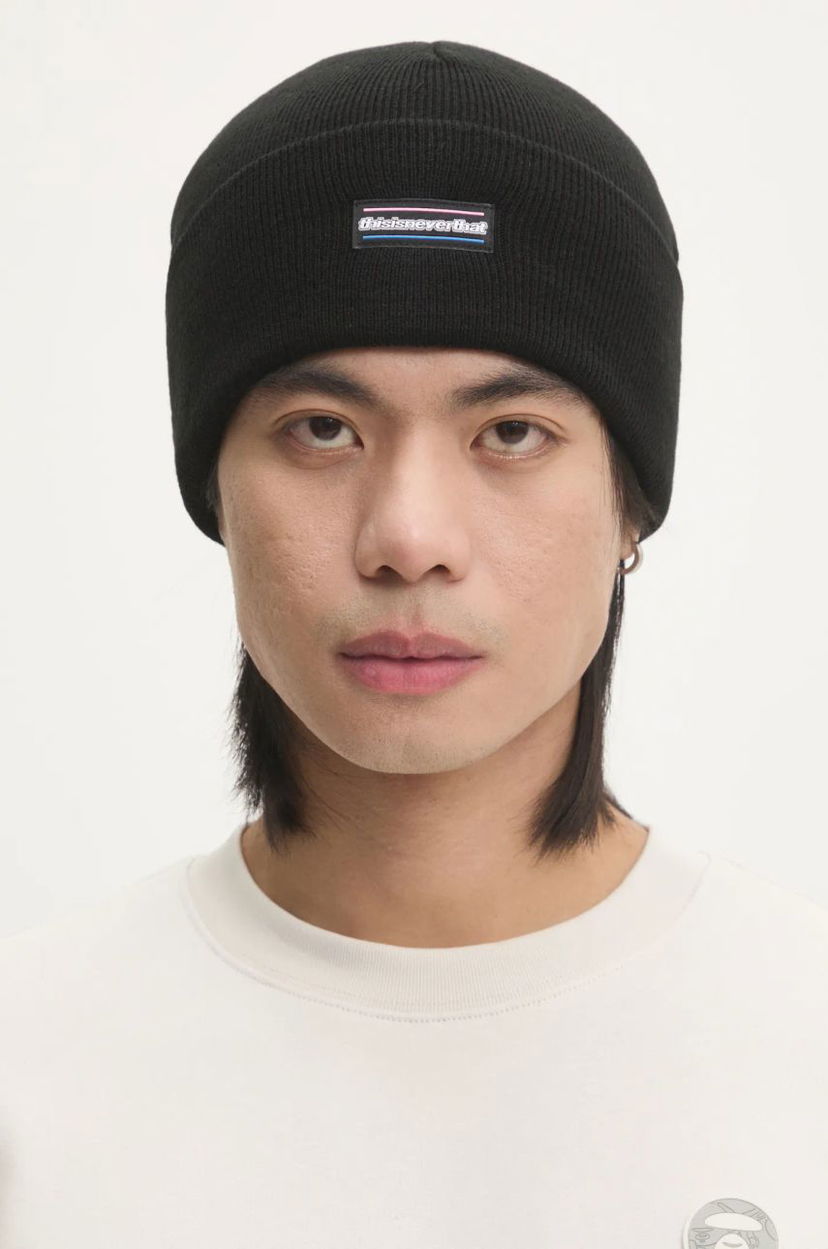 Шапка thisisneverthat thisisneverthat ESP-Logo Beanie чорний | TN243KHWBE02