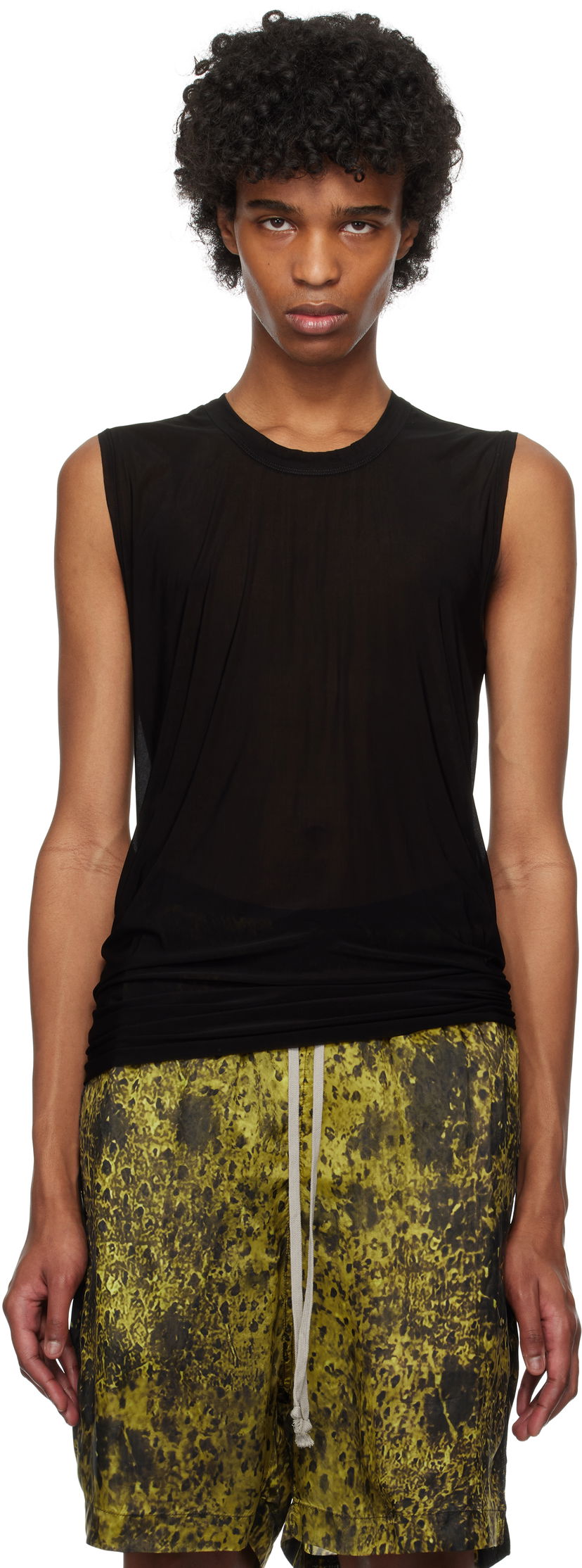 Безрукавка Rick Owens Rick Owens Hollywood Basic SL Tank Top чорний | RU01E5151 BZ