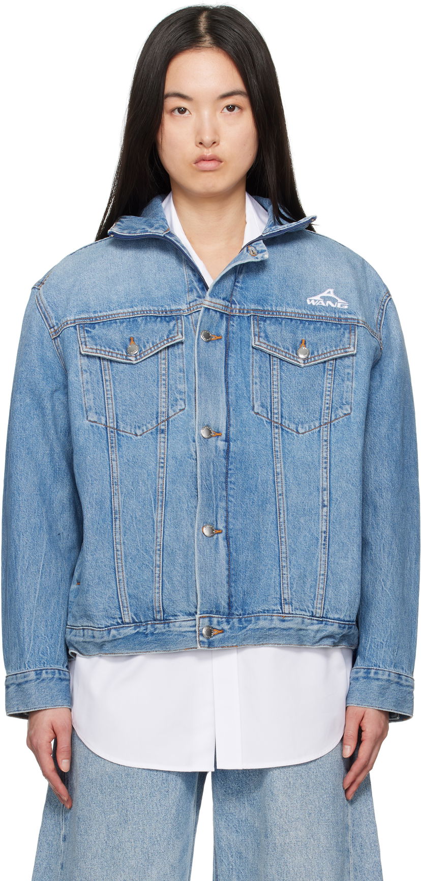 Куртка Alexander Wang Alexander Wang Regen Lightweight Denim Jacket Синій | 4DC2252662