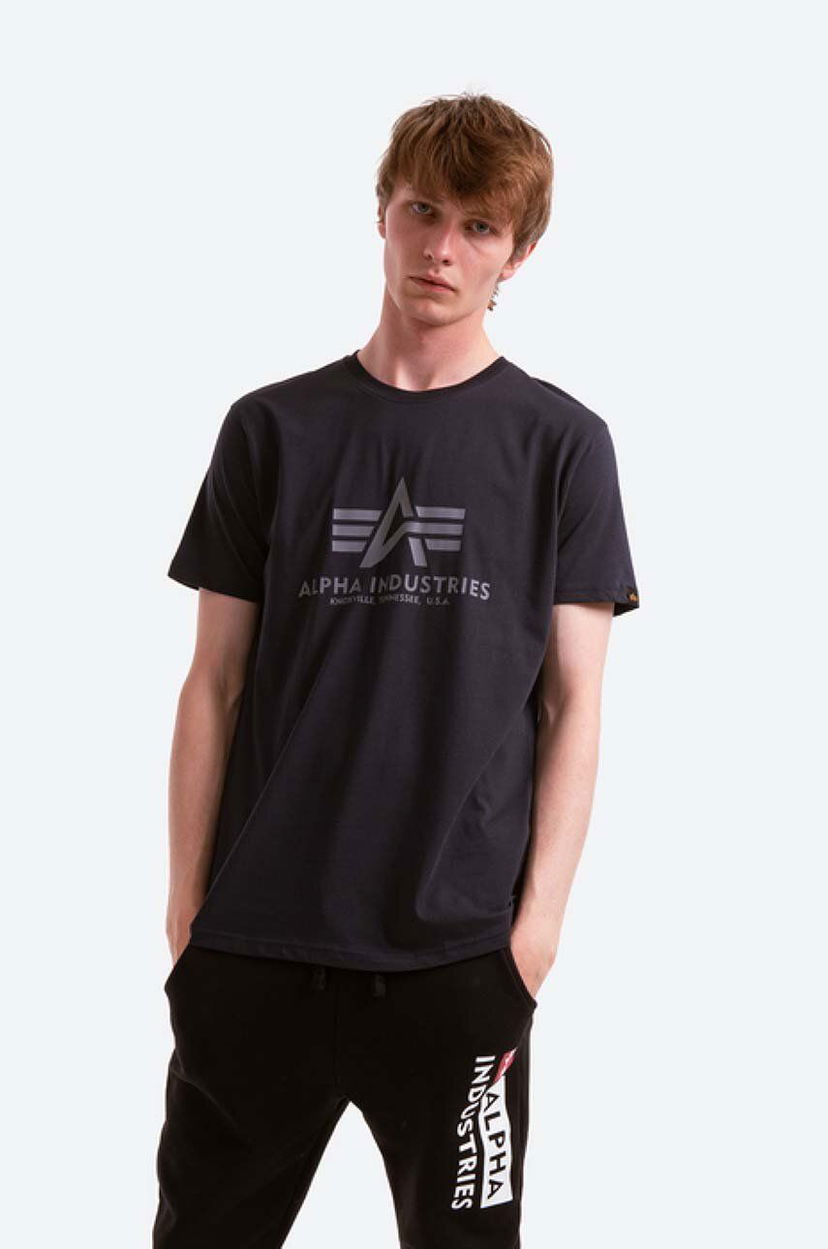 Футболка Alpha Industries Basic T-Shirt With Print Синій | 100501.07